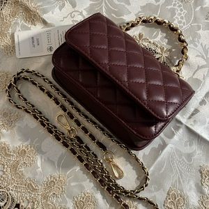 Crossbody Mini Quilted Vegan Leather -Urban Expressions